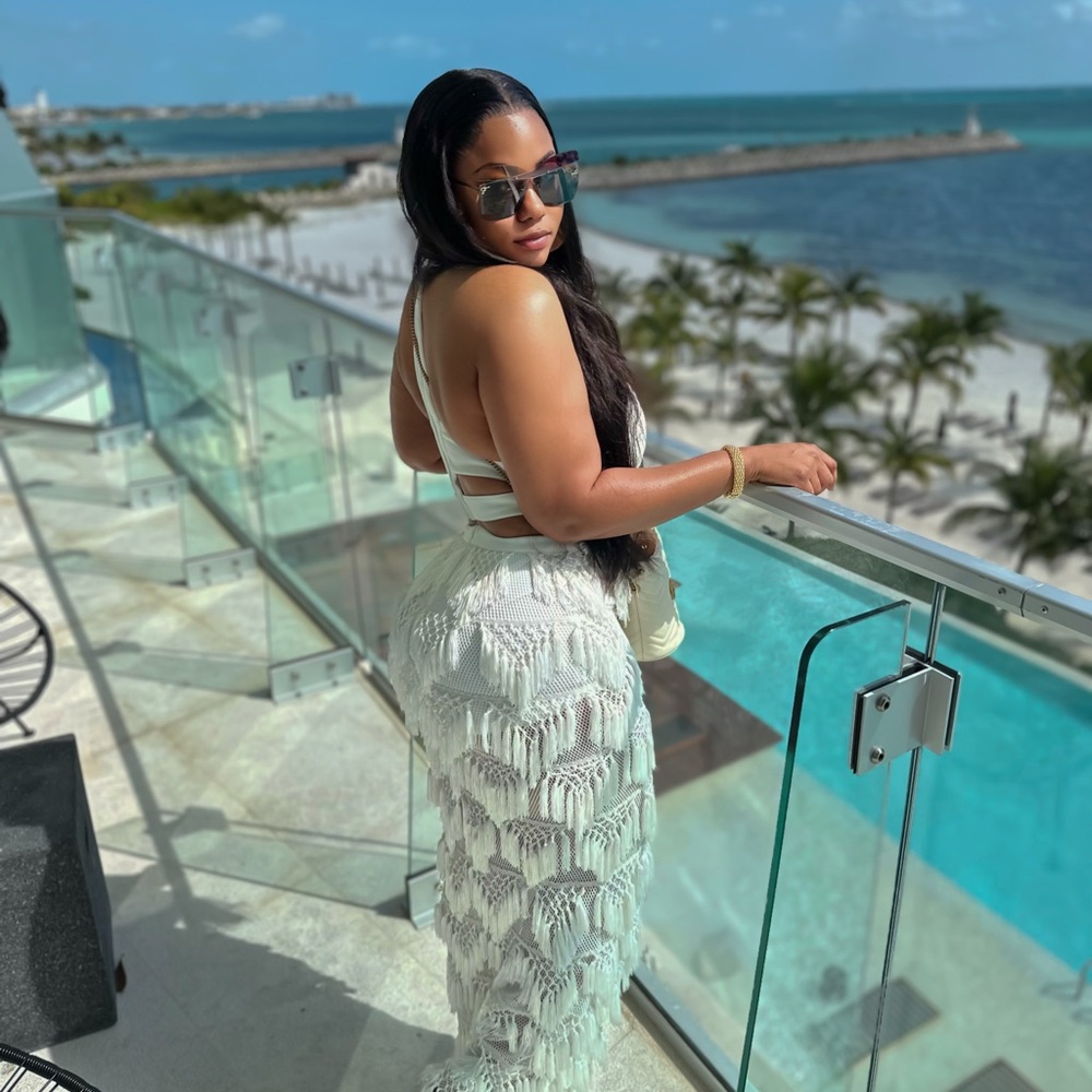 Elegant White Fringe set